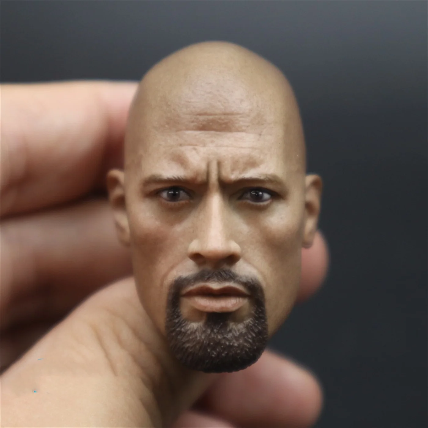 1/6 Dwayne Johnson Head Sculpt Bearded version Male Soldier Head Carving   Actor  StarModel Fit 12'' Action Figure Body