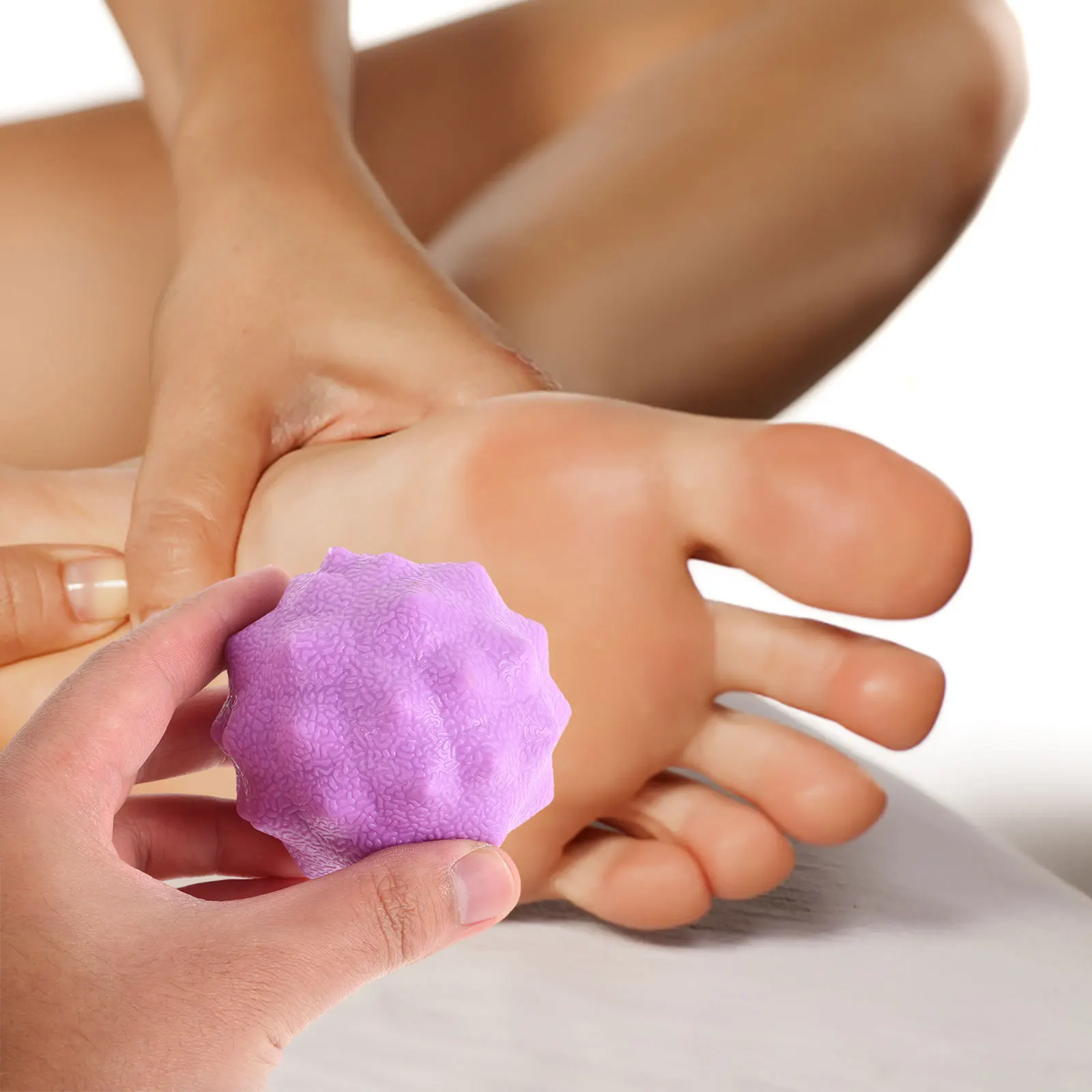 

2 шт., мяч для массажа спины, рефлекторные зоны, ткани для облегчения мышц, удобный домашний инструмент для фитнеса, йоги, портативный инструмент для релаксации