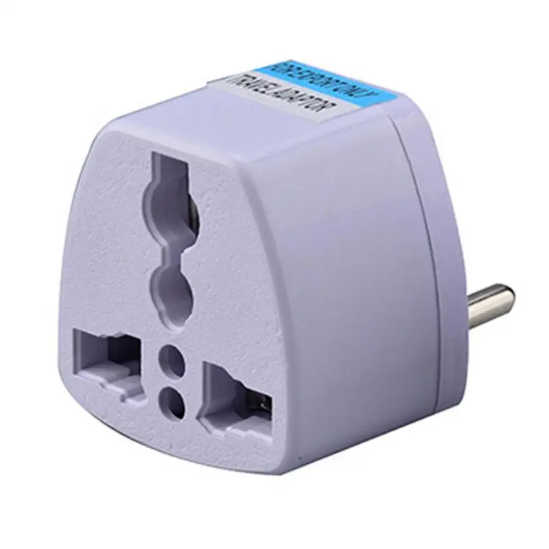 1Pc Universele Eu Plug Reis Muur Ac Power Oplader Adapter Converter 2 Ronde Pin Socket Outdoor Reizen