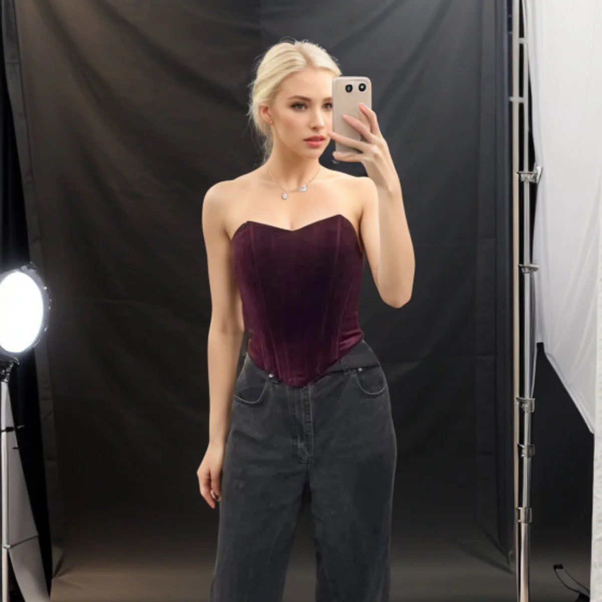 Sleeveless Velvet Tube Tops Sexy Women Slim Corset Crop Top Female Strapless Bones Vest Bustier Camis 2025 Summer Shaper Outfits