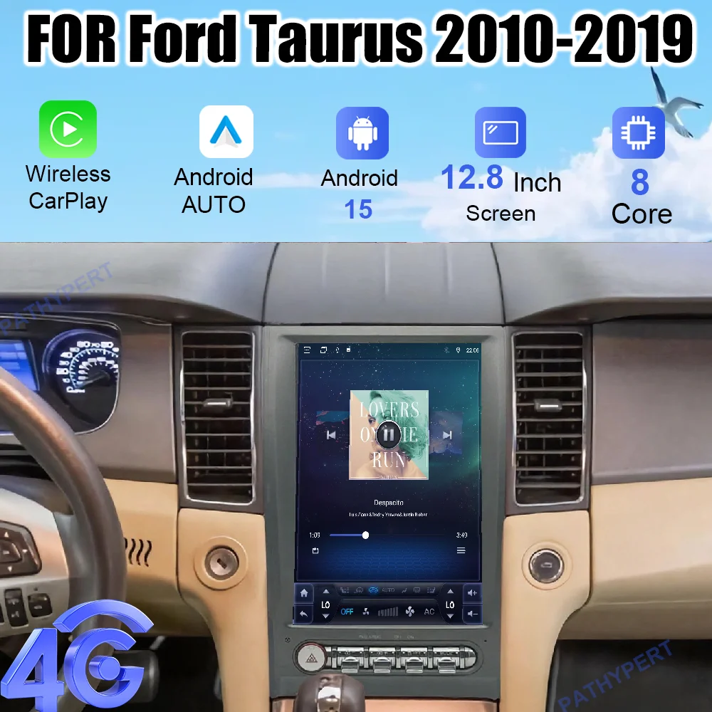 

12.8" Android 15 For Ford Taurus 2010-2019 Car Radio Carplay Auto Wireless Stere HD Screen GPS Navigation Head Unit 4G WIFI DSP