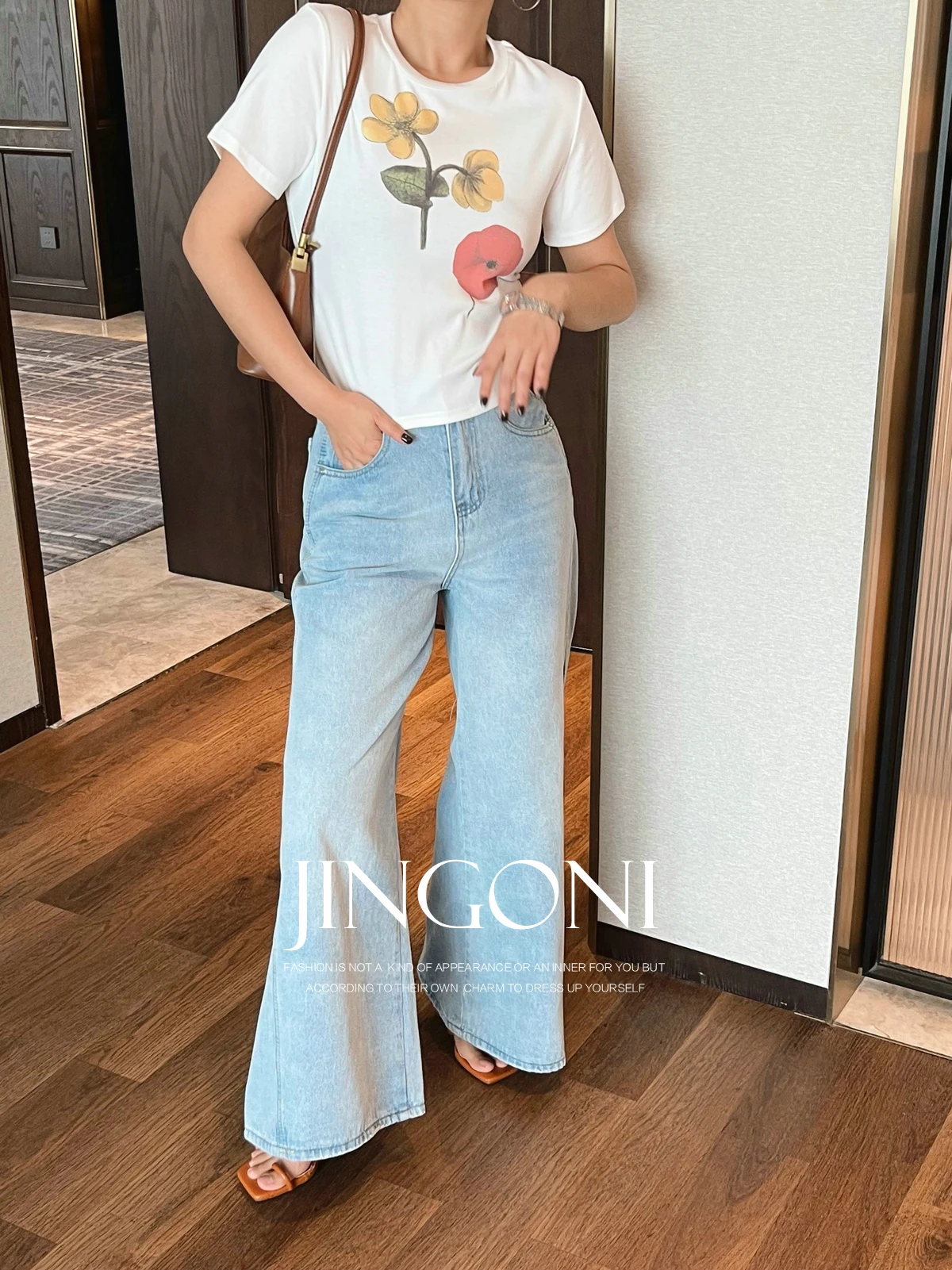 Jeans larghi pantaloni lunghi Y2k abbigliamento donna 2024 estate stile moda coreano nuovi eleganti pantaloni Vintage a vita alta Chic giovanile