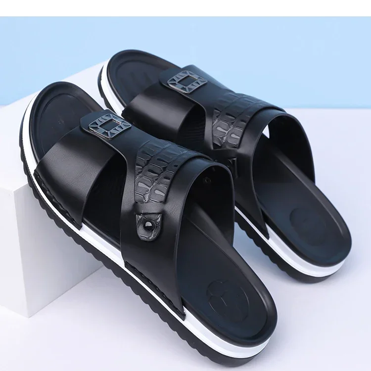 Herren-Sommer-Slipper, bequem, atmungsaktiv, modisch, schlicht, für den Außenbereich, verschleißfest, weiche Unterseite, lässige Sandalen-DH5306 – Detail 20