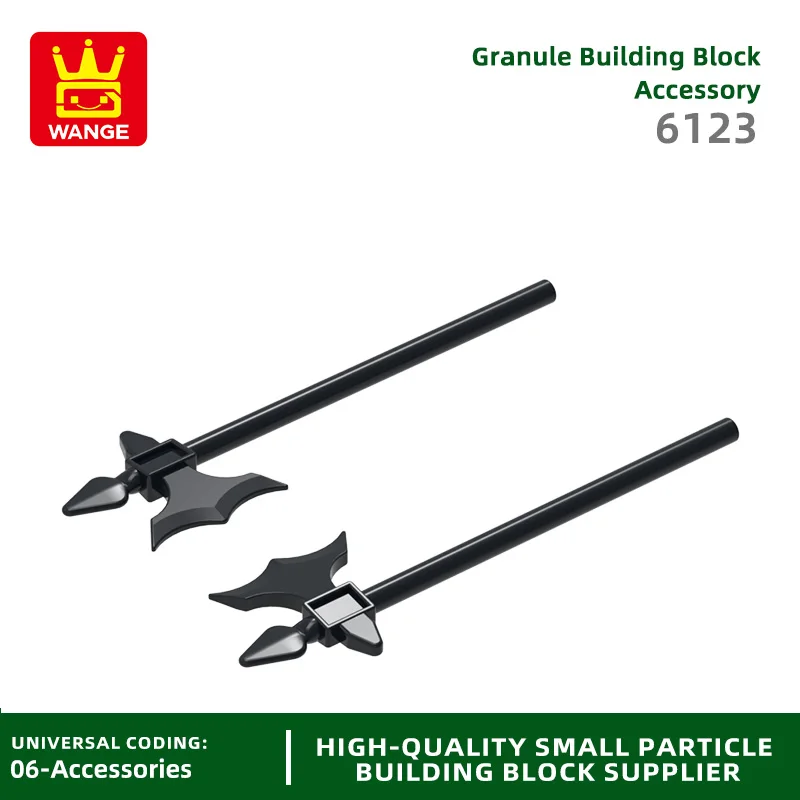 Wange118Pcs/lot 6123 Axe Gun Building Blocks Moc Military Weapon Accessories Compatible Brick DIY Children Toy Assembly Gift Box