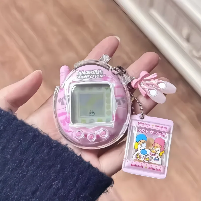 Tamagotchi elektronische huisdierverbinding V3 ‌ Leuke koppelstijl - ‌ Roze glinsterende stijl delicate strik blauwe bubble meisje beste cadeau