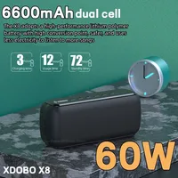 XDOBO X8 60W high-power portable Bluetooth speaker subwoofer wireless IPX5 waterproof TWS series music center caixa de som