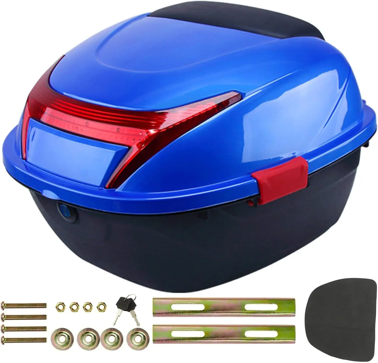 

Верхний чехол для мотоцикла 35 л, хвостовой ящик для мотоцикла, багажник с монтажным кронштейном, универсальный водонепроницаемый багажник для хранения мотоцикла C