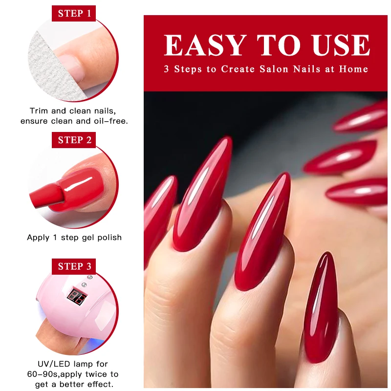 Esmalte de Gel de 1 paso, esmalte de uñas de Gel 3 en 1, arte de uñas, manicura de verano, barnizes de uñas de Gel UV LED sin necesidad de Base, capa superior de Gel