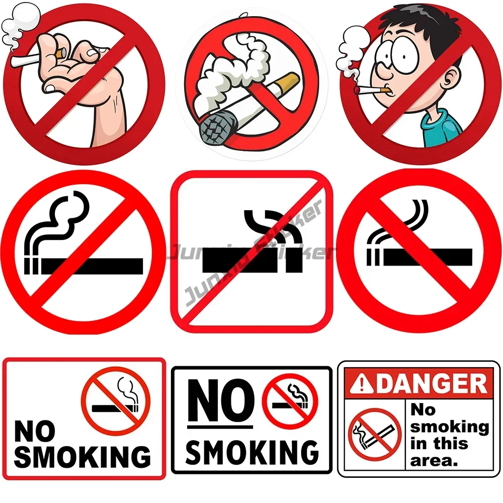 

No Smoking Sign Car Stickers Funny Vinyl Decal for Auto Motorcycle Home Wall Outdoor 7 Years Last No Fade Sun Resist