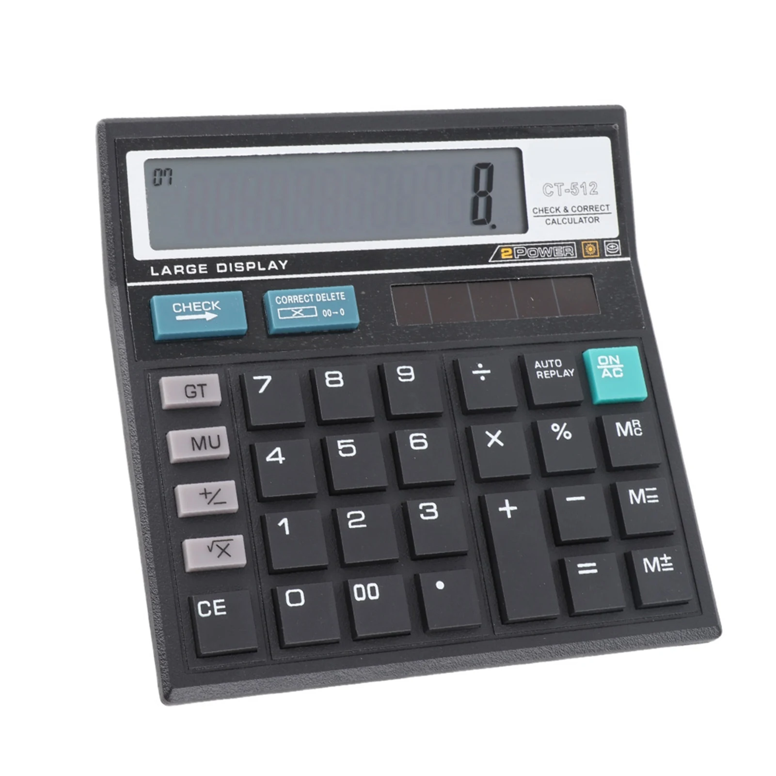 Universal Former Data Check Solar Financial Calculator 12-bit Large Screen Precise Data Solar Scientific Calculator for Office