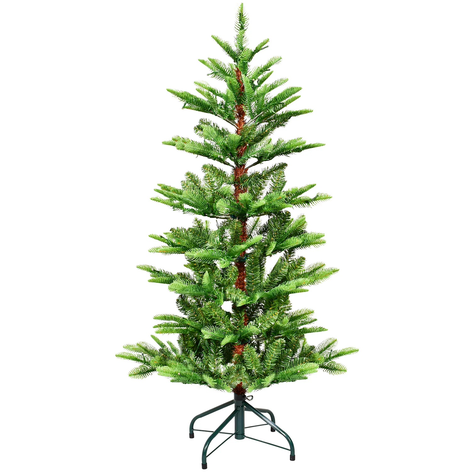 4FT Pre-lit Artificial Christmas Tree 298 Branch Tips Premium Xmas Tree 100 Warm White LED Easy Assemble and Foldable for Party