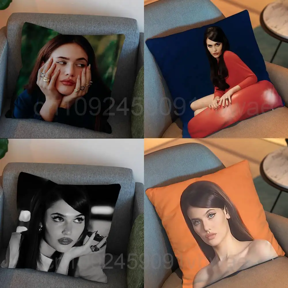 Visitor SIENNA SPIRO Pillow Case Anti-dustmite Pillowcase Invisible zipper silky short plush Sofa cushion cover