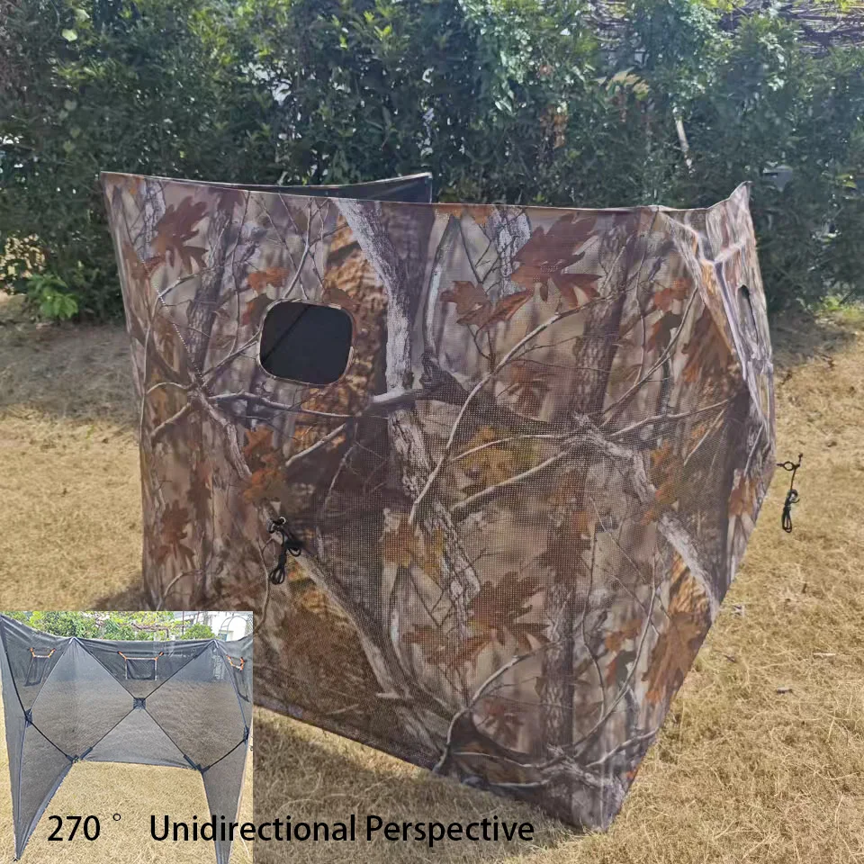 

Скрытая камуфляжная быстрооткрывающаяся палатка для наблюдения за птицами 270. ° Перспективная камуфляжная охотничья палатка, уличная охотничья палатка