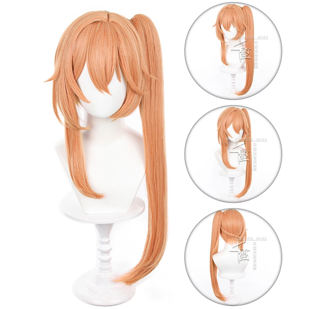 

HSR Guinaifen Cosplay Wig 70cm Orange Heat Resistant Synthetic Hair Halloween Carnival Party Women Costume Wig
