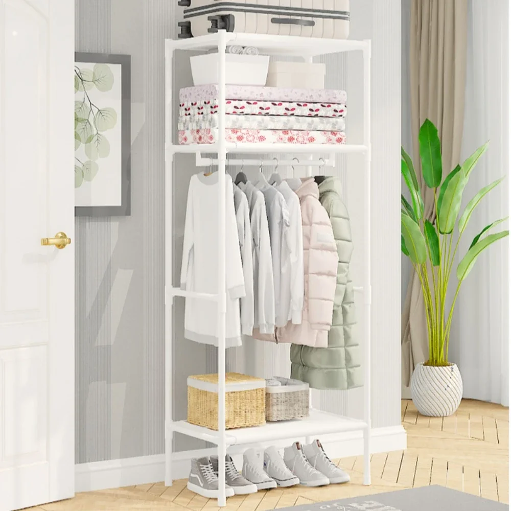 Coat Rack Multi-Layer Floor Standing Clothes Hanger Single Row Saves Space Wardrobe Storage Hanger Modern Simple Storage Racks