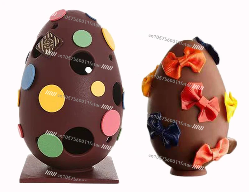 Multi-specification Easter Egg Chocolate Mold Smooth Surface PC Material Oval Egg Shape Mold Hand-baked