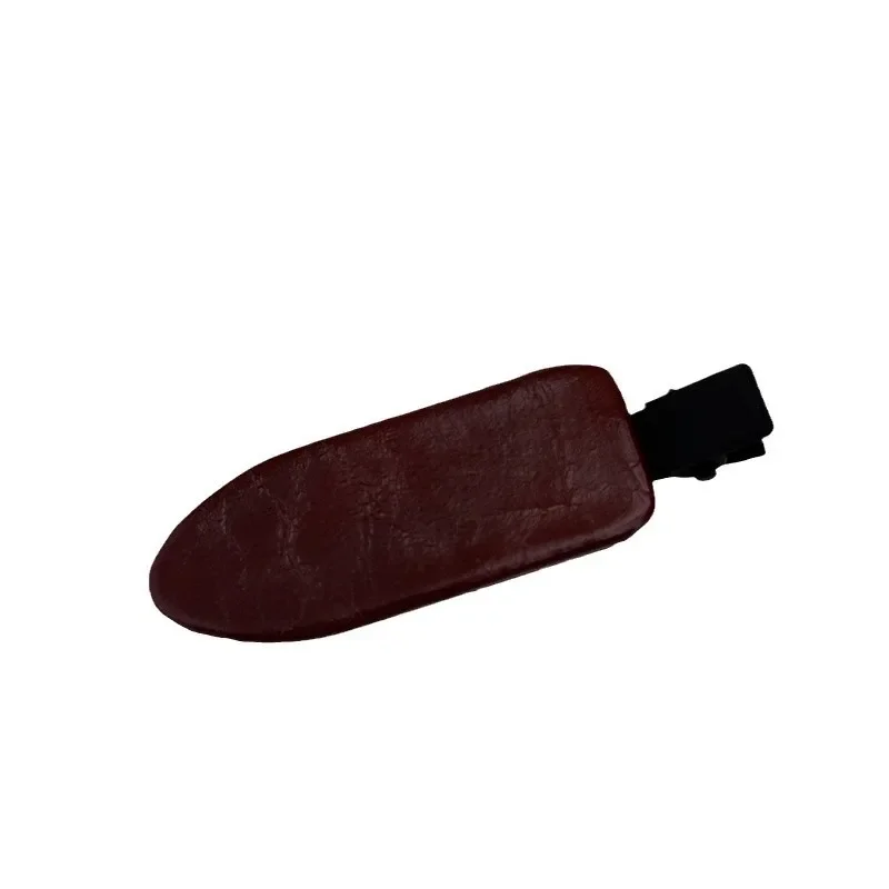 Grampo de cabelo de couro texturizado de alta qualidade com temperamento feminino versátil bangsclip cabelo quebrado edgeclip clipe sem costura duckbillclip