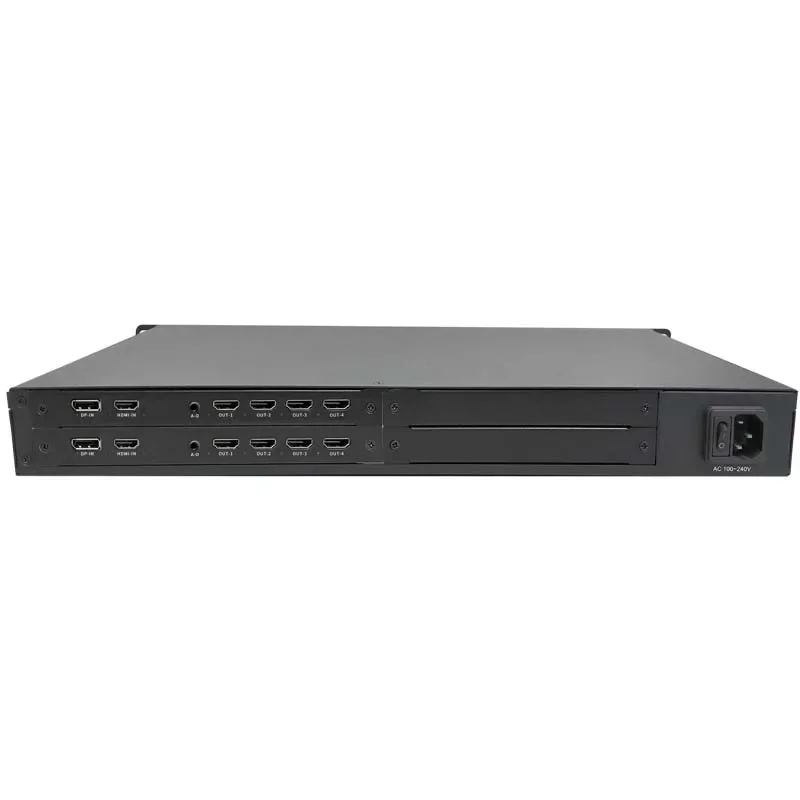 Steel LERGB 2.5U Video Wall Controller Supports 8 Service Card Slots & 8 Multi-Screen Converter Boards with 4x6 Outputs HD Mi