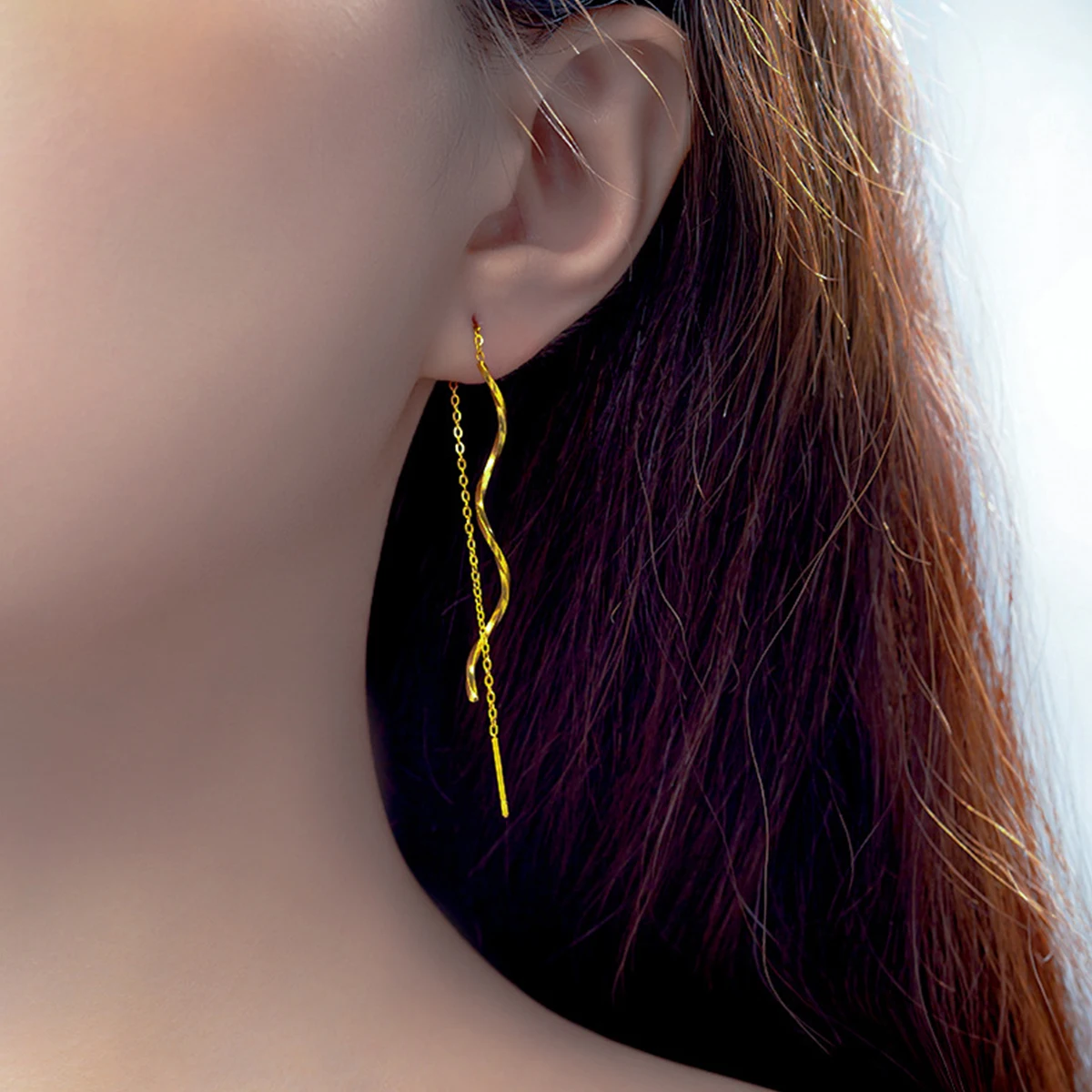1 Pair Fashion Simple Long Tassel Threader Earrings For Women Simple Long Chain Earrings Party Wedding Jewelry Gifts