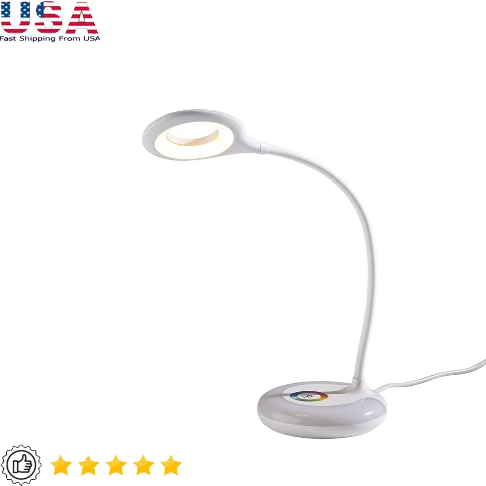 

20 Inch Color Changing LED Desk Lamp with USB Port Adjustable Height Touch Dimmer Home Office Dorm Room