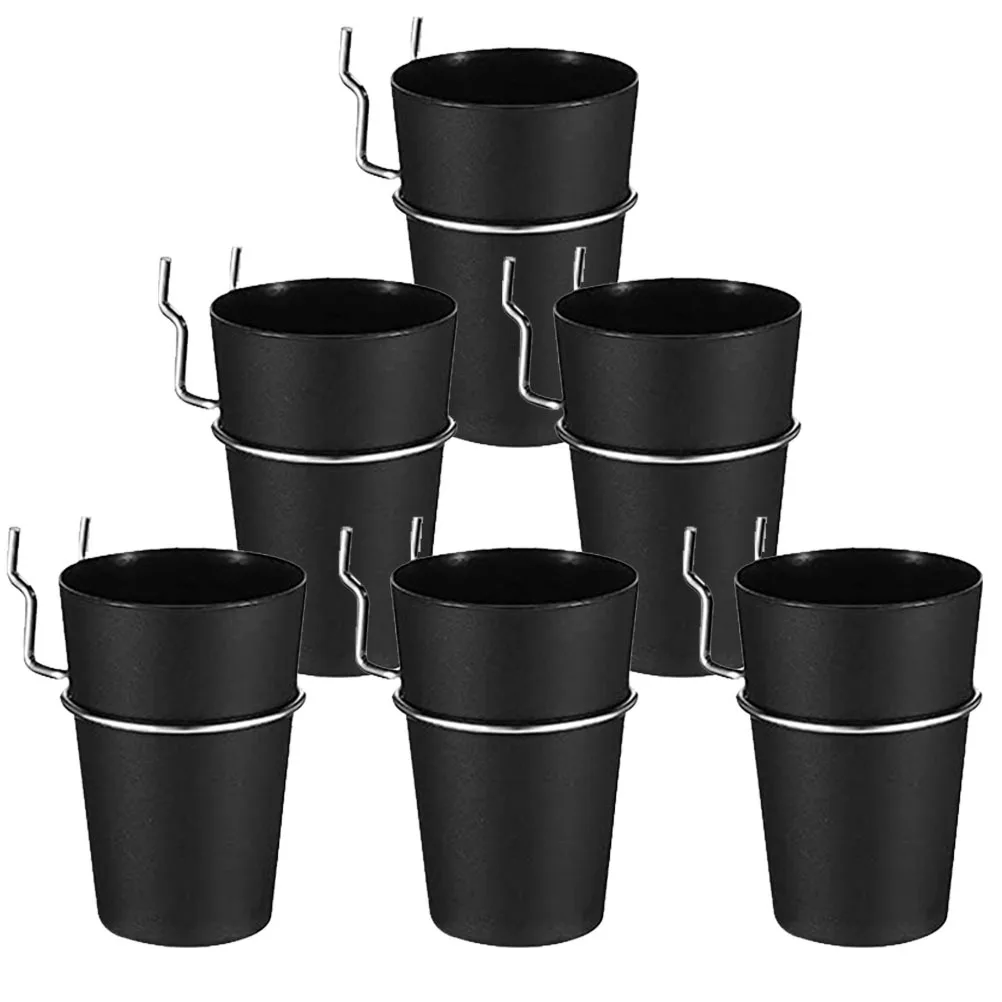 6 set Pegboard Organizer Set Iron Abs Storage Cups With Hooks For Workshop Tool Fastener Organizers Pegboard Accessories