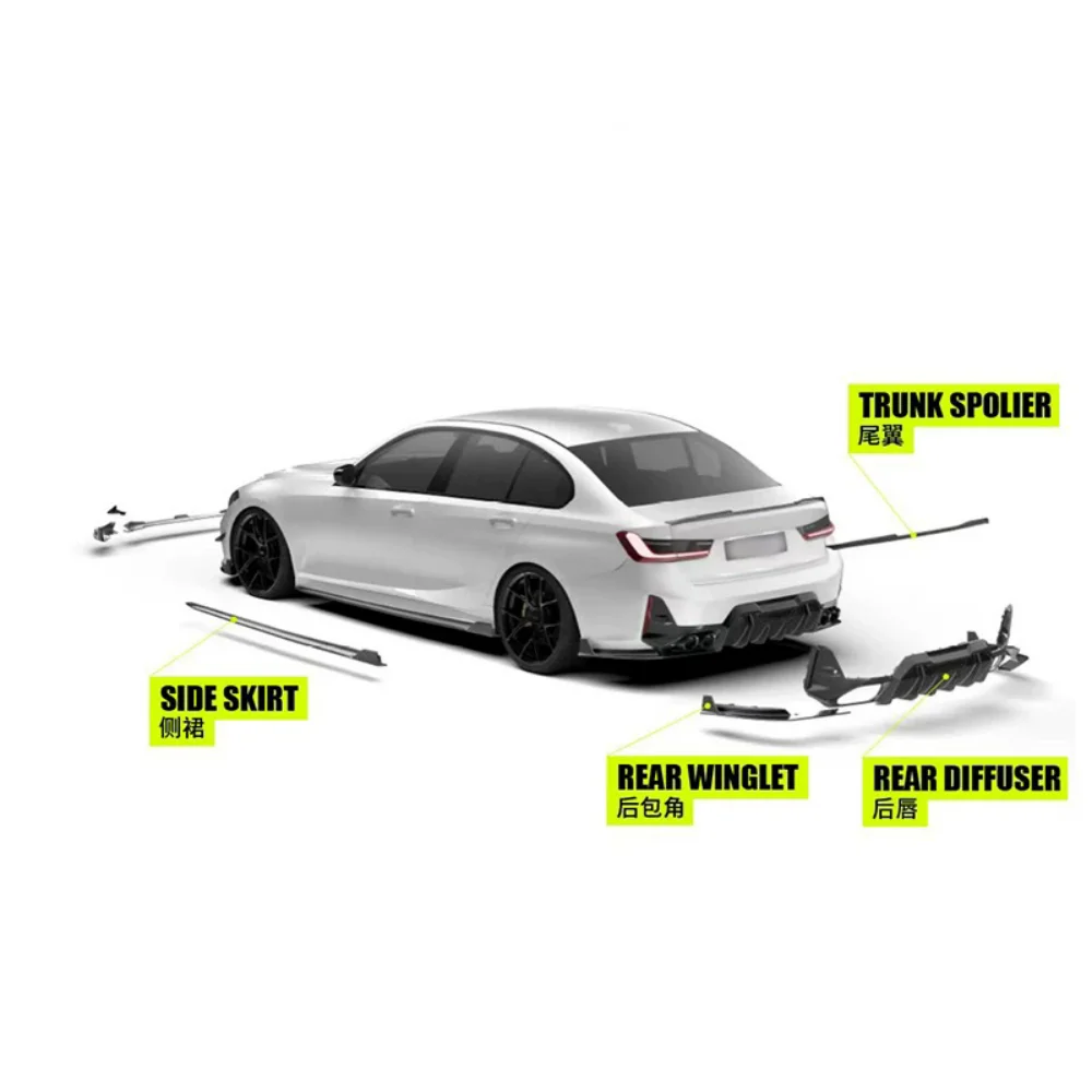 Body Kit for BMW 3 Series 320li 325li 330li 320i 325i modified Front lip Rear lip Side skirt Tail wing Car Accessories