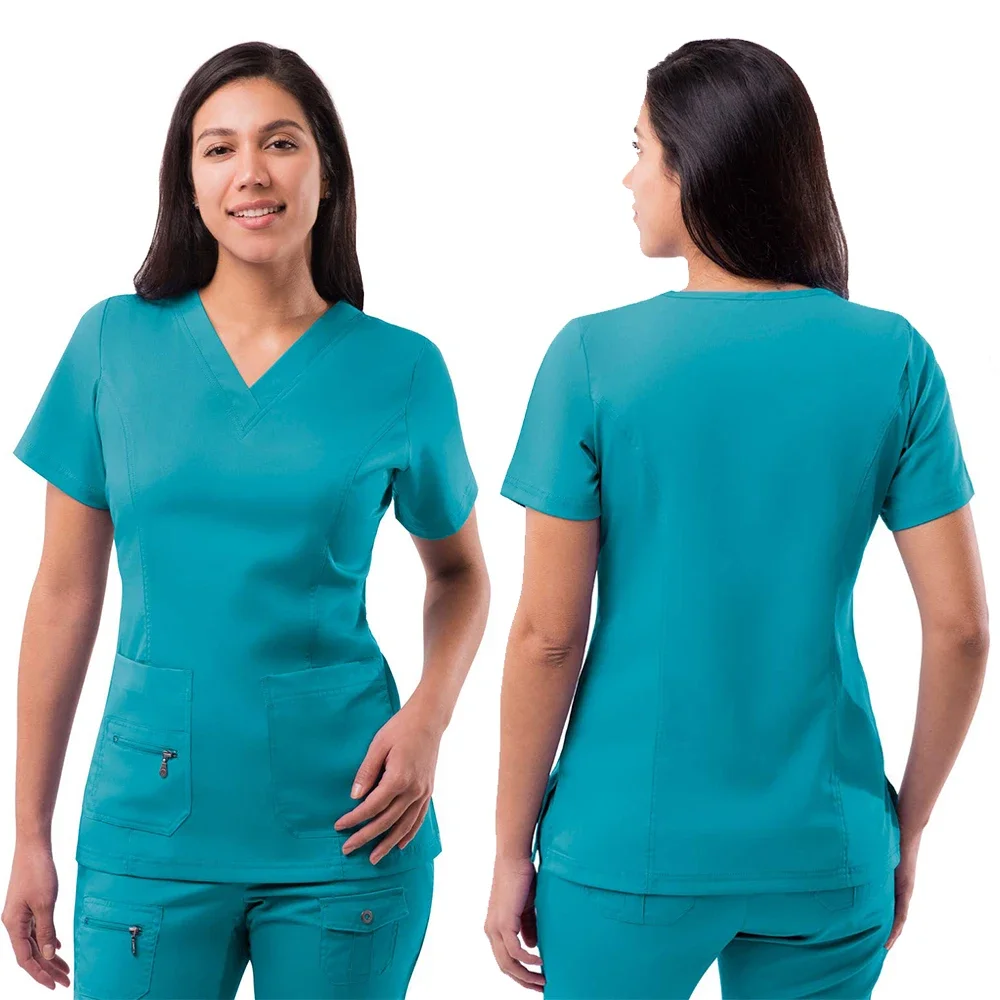 Summer Short-sleeved Beauty Pet Hospital Dental Operating Room Wash Clothes Shirt Doctor Nurse Work Uniform