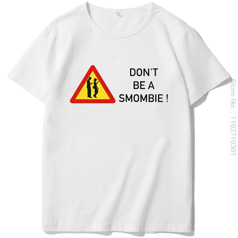 

Дышащие футболки с графическим принтом Don't Be A Smombie, футболка с коротким рукавом и круглым вырезом, летняя мужская одежда