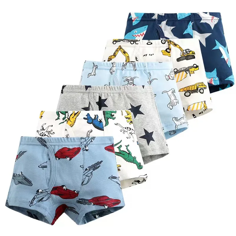 3 teile/satz Baby Jungen Unterwäsche hochwertige 100% Baumwolle Höschen Kinder kurze Slips Kinder Unterhose 2-12y