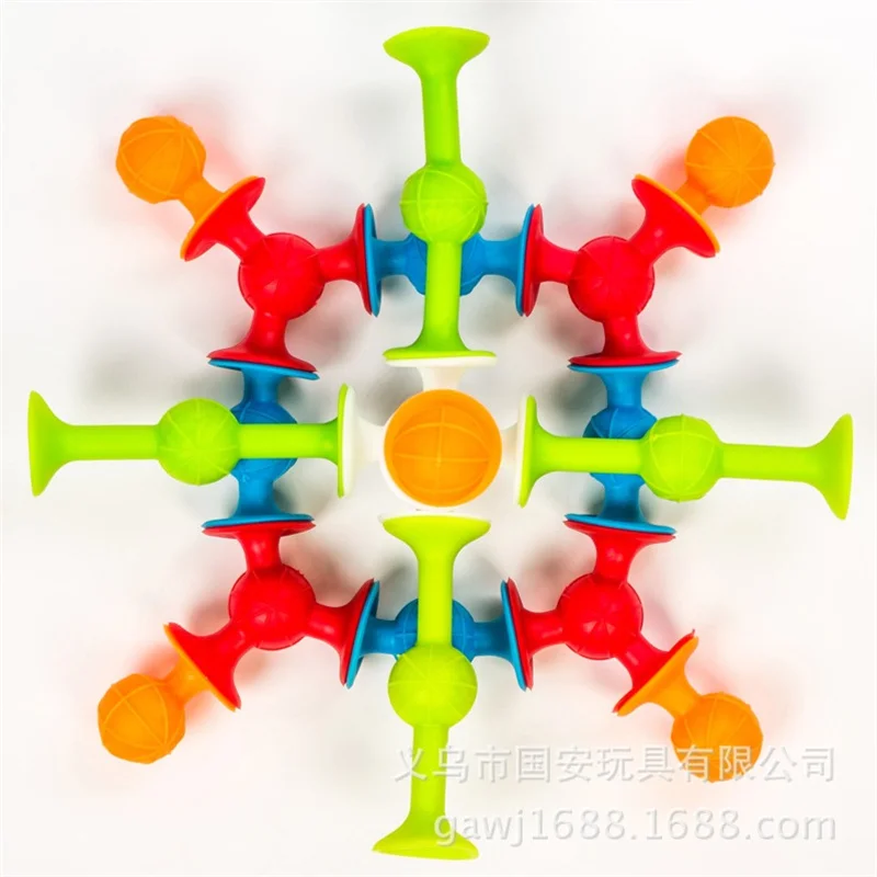 

Magic magic sticky music toy suction dart board children's puzzle splicing building block toy soft glue suction stick