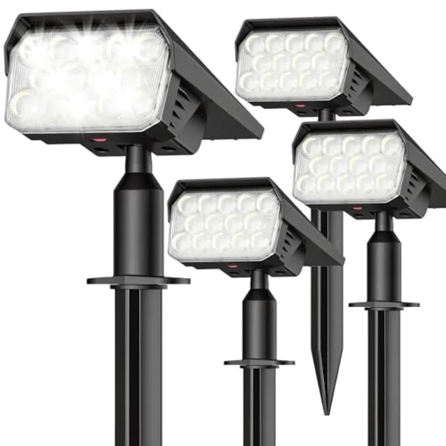 Solar Lights Outdoor Waterproof IP65, 56 LED 3 Lighting Modes Solar Spot Lights Outdoor, Solar Powered Landscape Lighting for Y