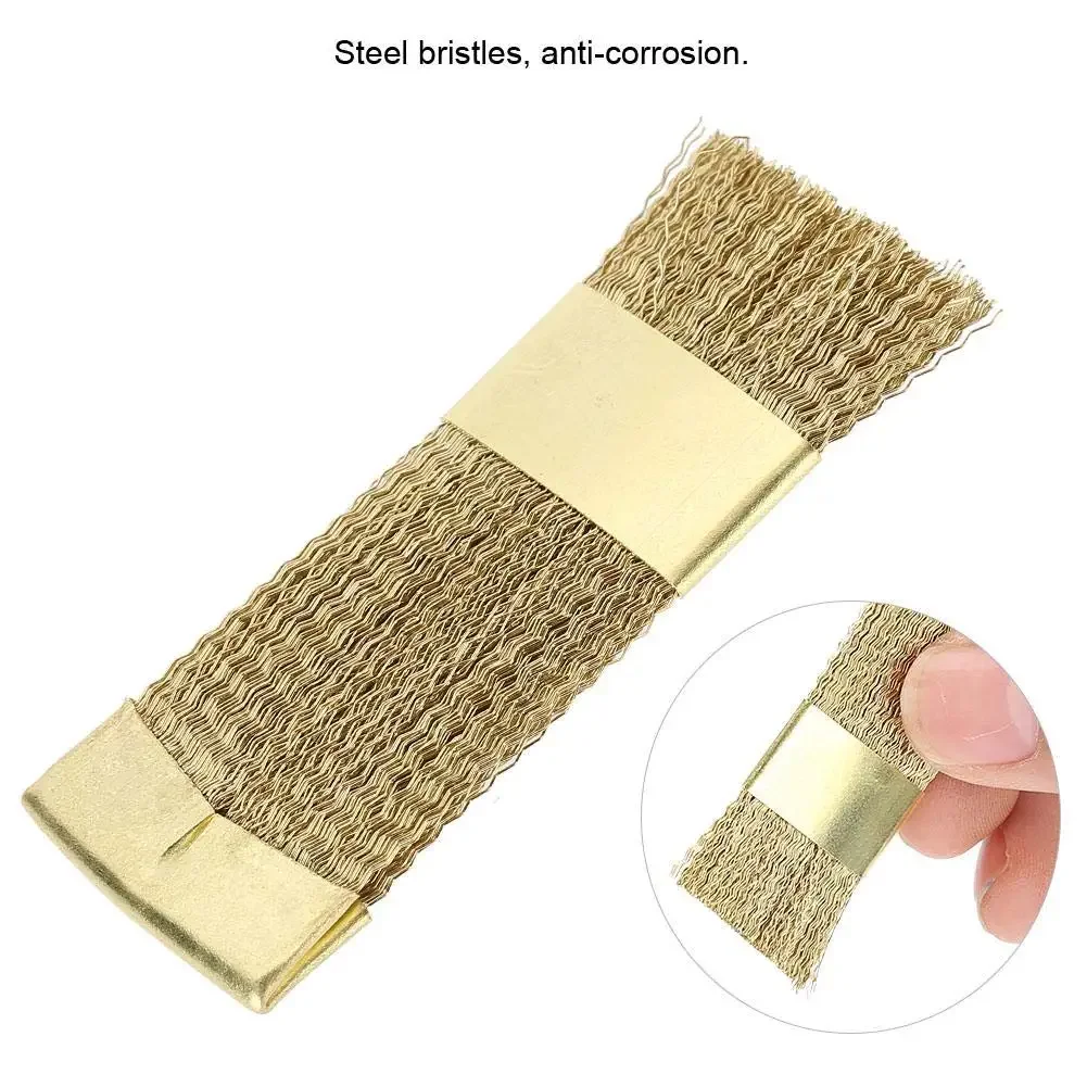 1PCS Nail Drill Art Bit Cleaning Brush Copper Wire Drill Brusher Cleaner Golden Portable For Electric Manicure Drills Accessorie