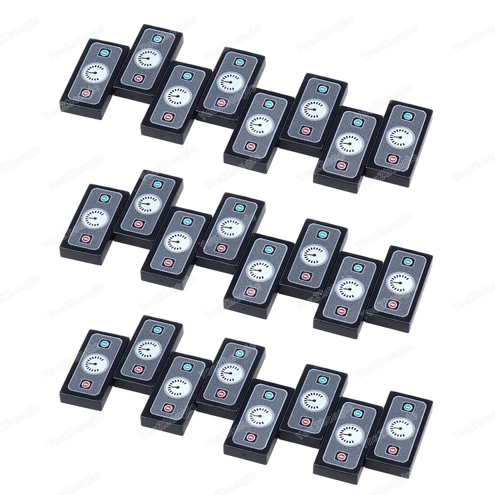Scale Cold Hot Panel Printed Pattern Building Block Tiles Basic 1x2 Parts 3069 MOC Figures Mechanical Equipment Model Gifts Toys