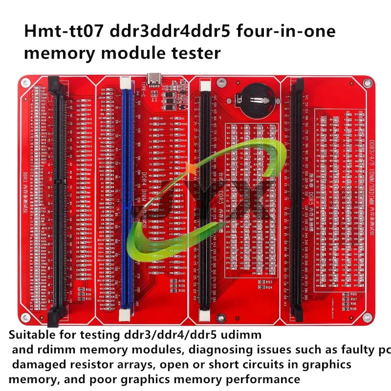 Desktop DDR3/DDR4 DDR5 DDR5 Server Four-in-One Memory Module Tester with Light