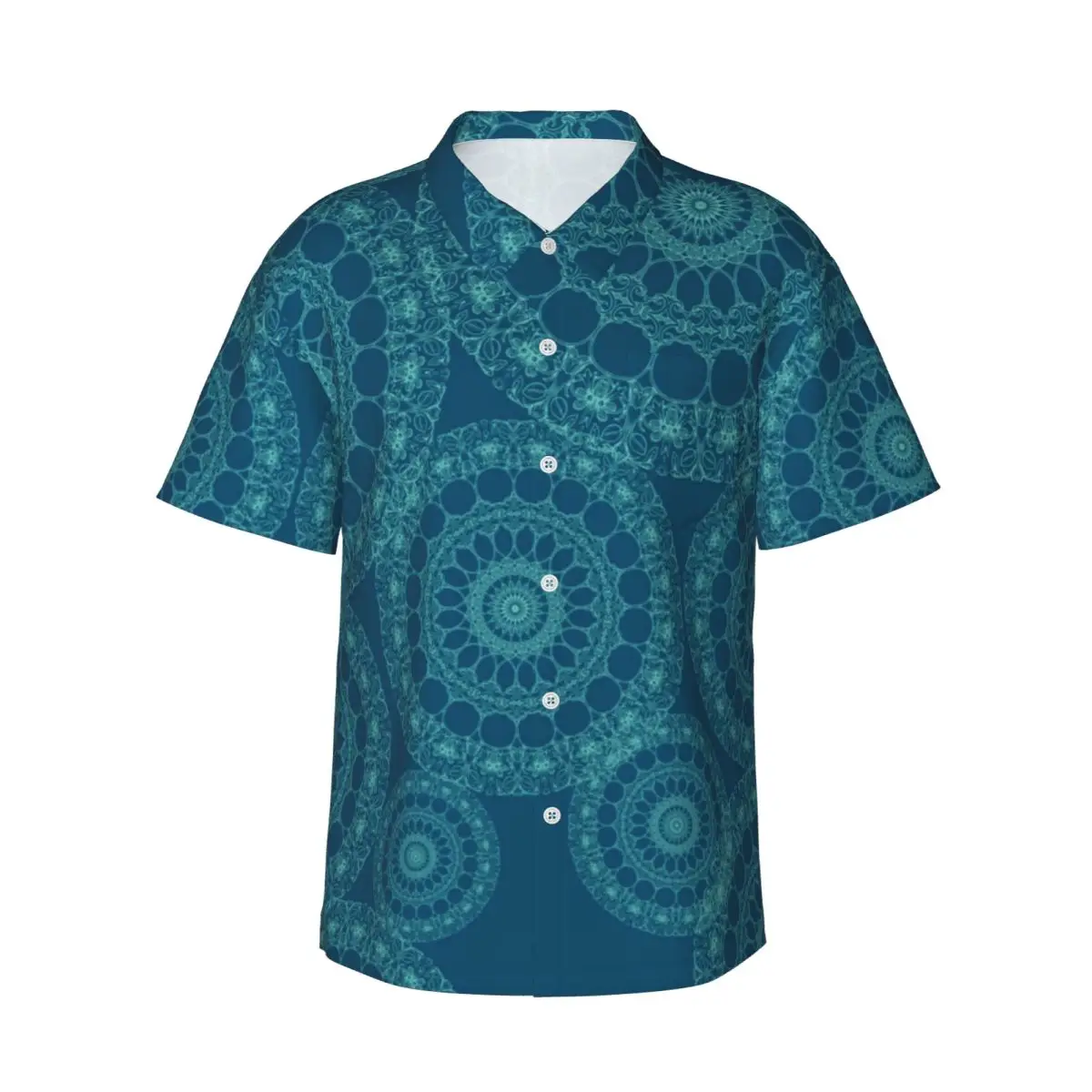 

Mandala Boho Print Beach Shirt Retro Floral Hawaii Casual Shirts Male Vintage Blouses Short Sleeve Y2K Funny Graphic Clothing