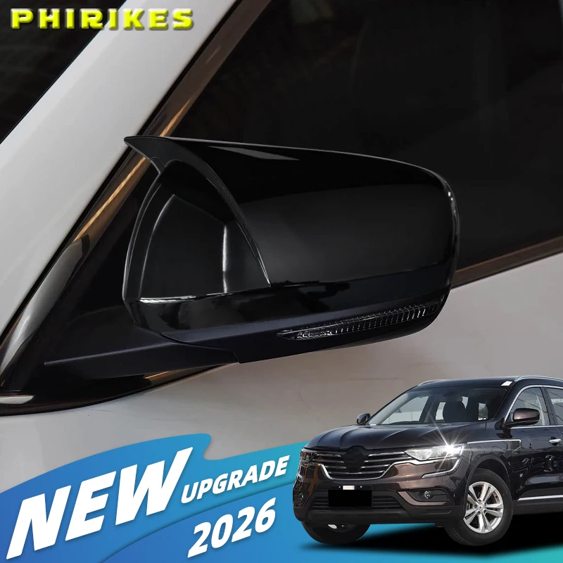 L+R MP Style Rearview Mirror Cover Caps For Renault Koleos MK2 HC For Samsung QM6 2017-2023 Covers Shell Body Kits Tuning ABS