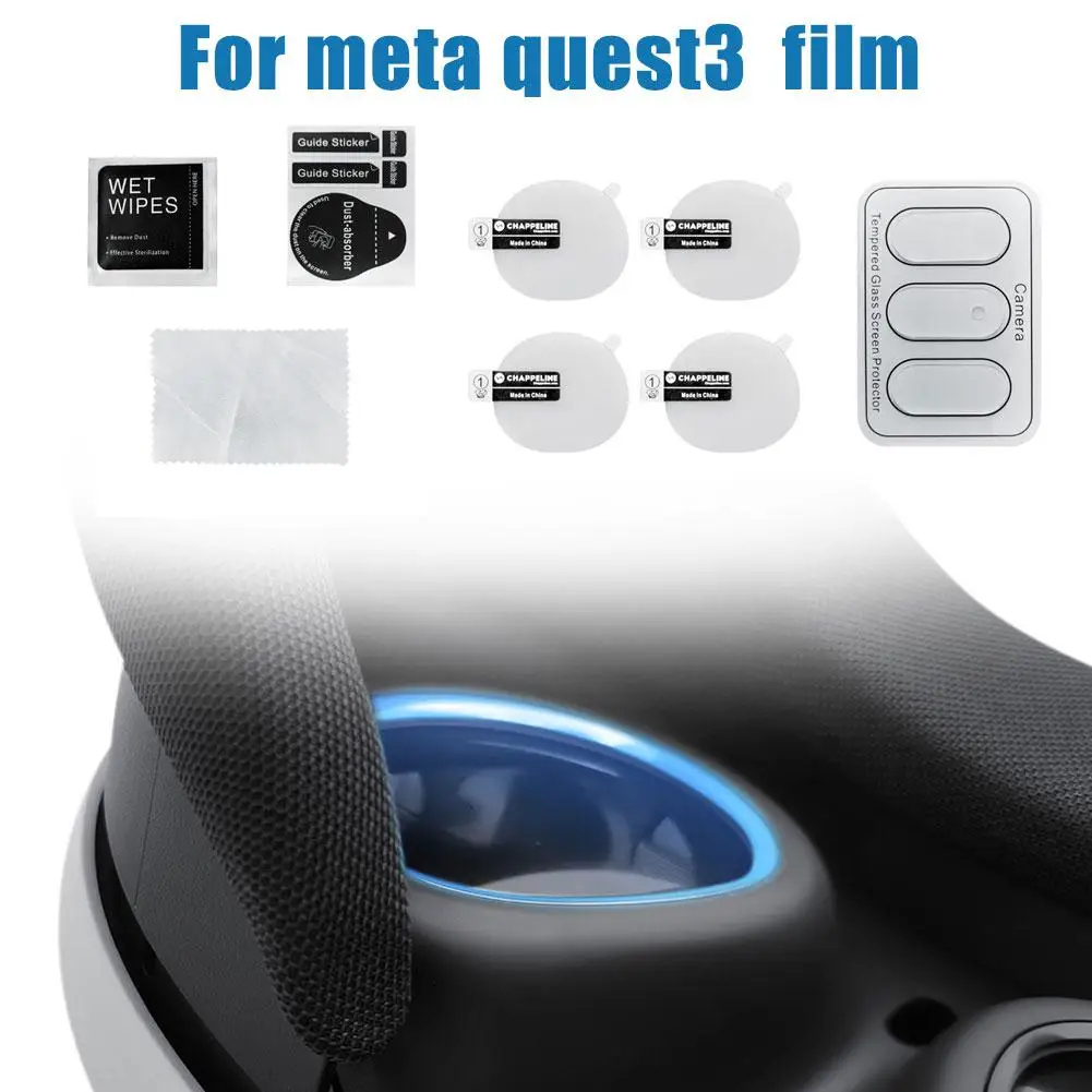 Film Set for Meta Quest 3 Tempered Glass Camera Lens Protector Anti-Scratch Protection Film Glass for Meta Quest 3 VR Acces Y0W6