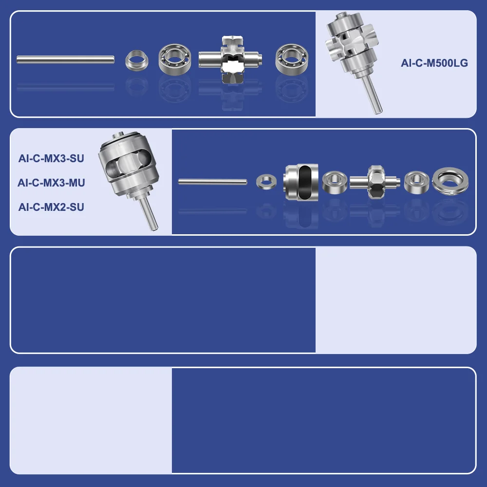 Dental High Speed Bearings Cartridge Compatible with Original Rotor Ceramic Handpiece for Accessories Replacement