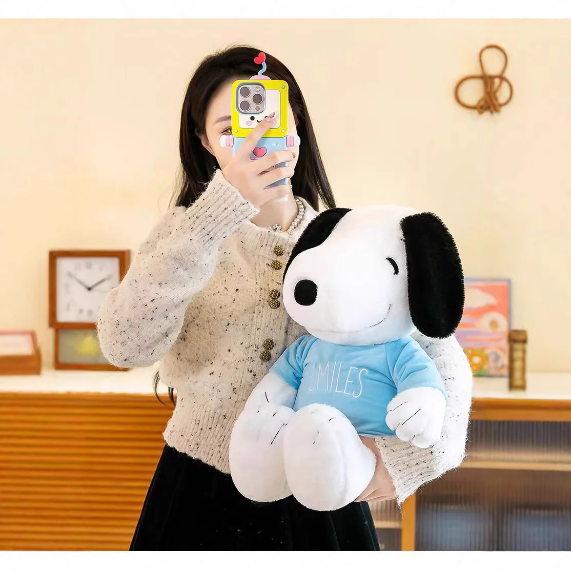 2026 Nuovo 35 centimetri Del Fumetto Sveglio Snoopy Peluche Cuscino Divano Schienale Peluche Bambola Regali Per I Bambini regalo di compleanno