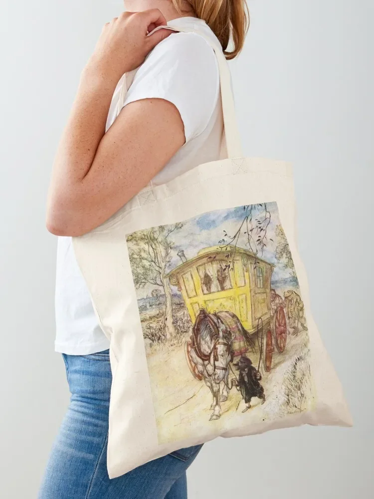 Gypsy Wagon - Wind in the Willows,Arthur Rackham Tote Bag Canvas bag for women handbag tote bag men's