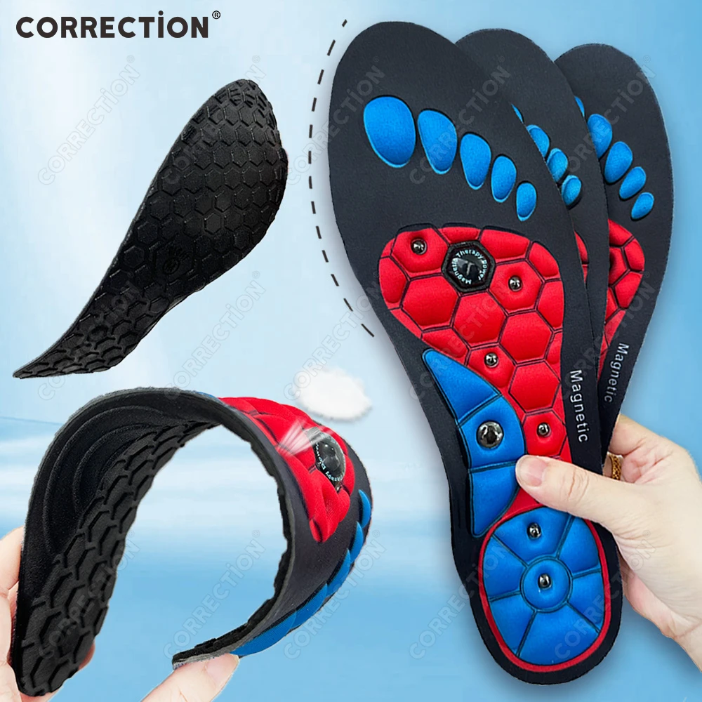

CORRECTiON Магнитотерапевтические массажные стельки для мужчин, массажные стельки для акупунктурных точек стопы, ортопедические стельки, удобные подушечки для обуви