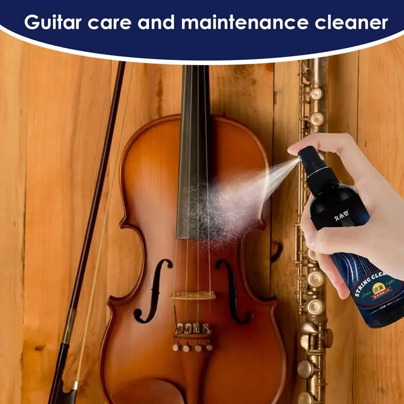 Guitar String Cleaner Guitar Rust Remover And Cleaner Spray Portable Cleaning Accessories For Violin Piano Ukulele And Guitar