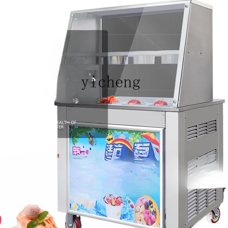 ZC Yogurt Ice Cream Fried Ice Machine Commercial Fried Milk Fried Ice Cream Roll Machine Single and Double Pot Machine