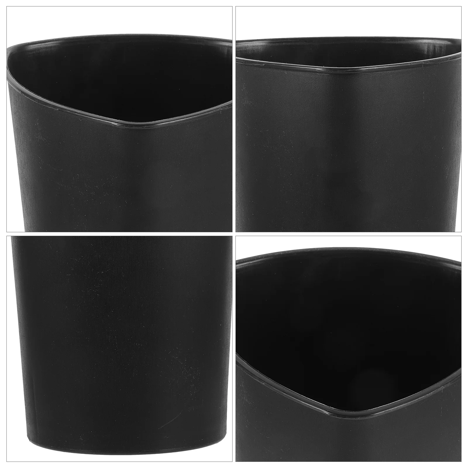 

Black Triangle Flower Bucket Simple Plastic Flower Wake Bucket for Office Balcony Home Decorative Plant Holder