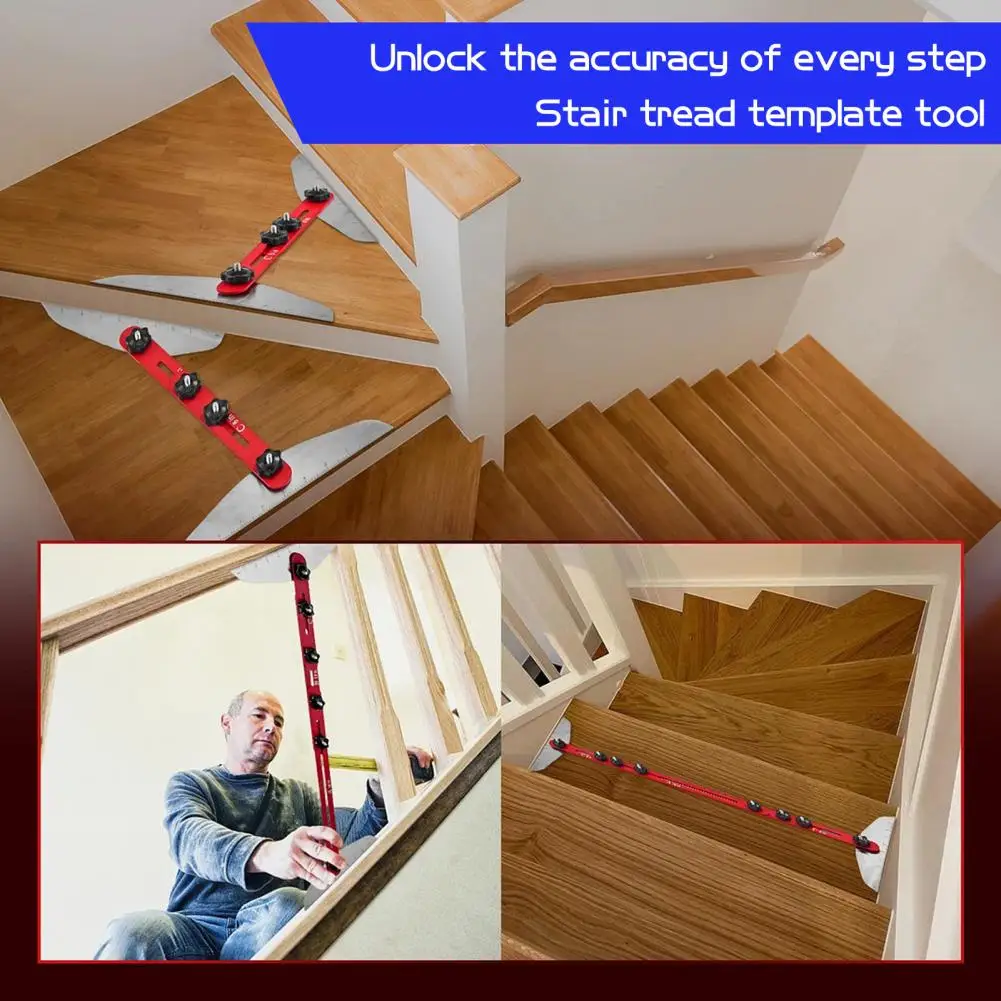 

Stair Tread Measuring Tool Sturdy Stair Tread Template Tool with Dual Nut Gauge for Accurate Measuring for Easy for Long-lasting