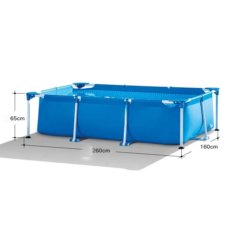 Para Intex 28271 2,6 M * 1,6 M * 0,65 M tamaño familiar inflable marco Rectangular piscina fibra de vidrio piscinas al aire libre calentador de agua