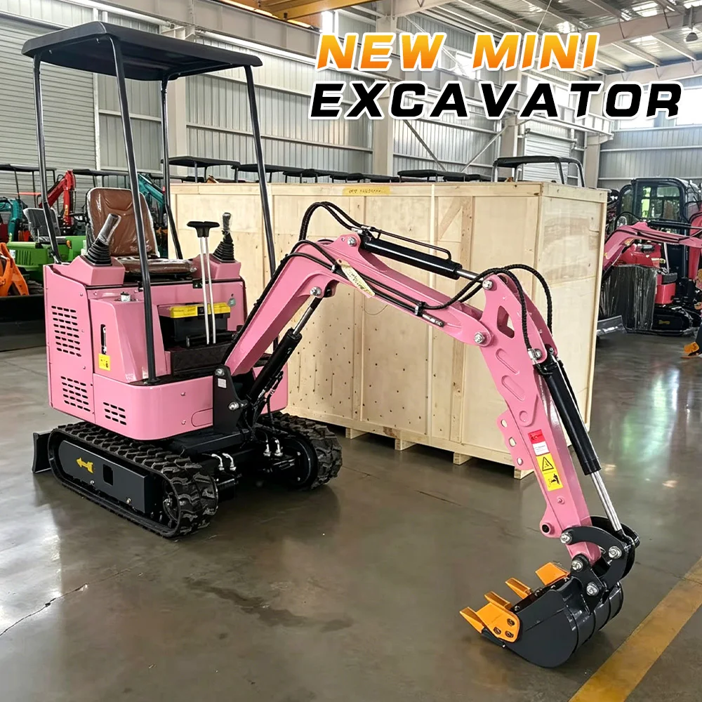 

Outdoor Use 0.8-2 Ton Mini Hydraulic Excavator For Yanmar Kubota Engine Micro Digger Full Accessories Rubber Track Free Shipping