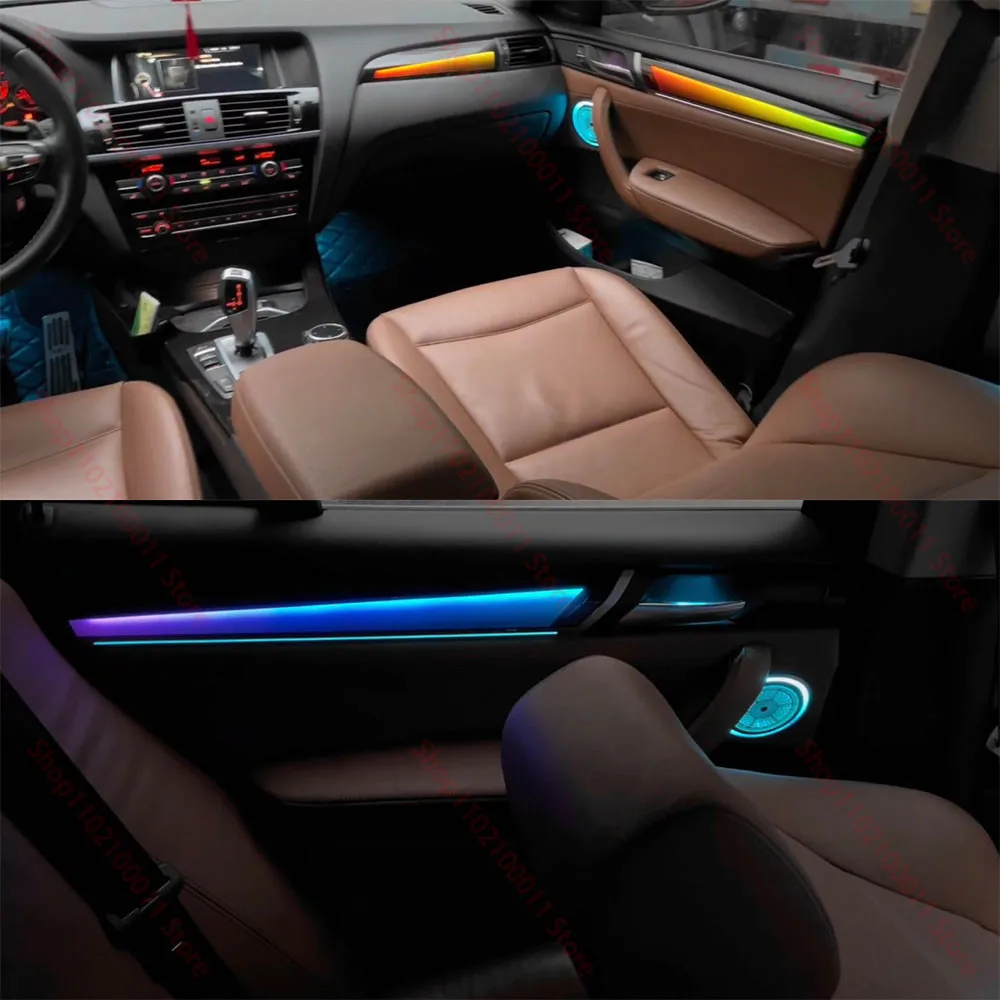 For BMW X3/X4 F25/F26 (2012-2017) Symphony Ambient Lights – 1:1 OEM-Style Interior LED Atmosphere Lighting view 4