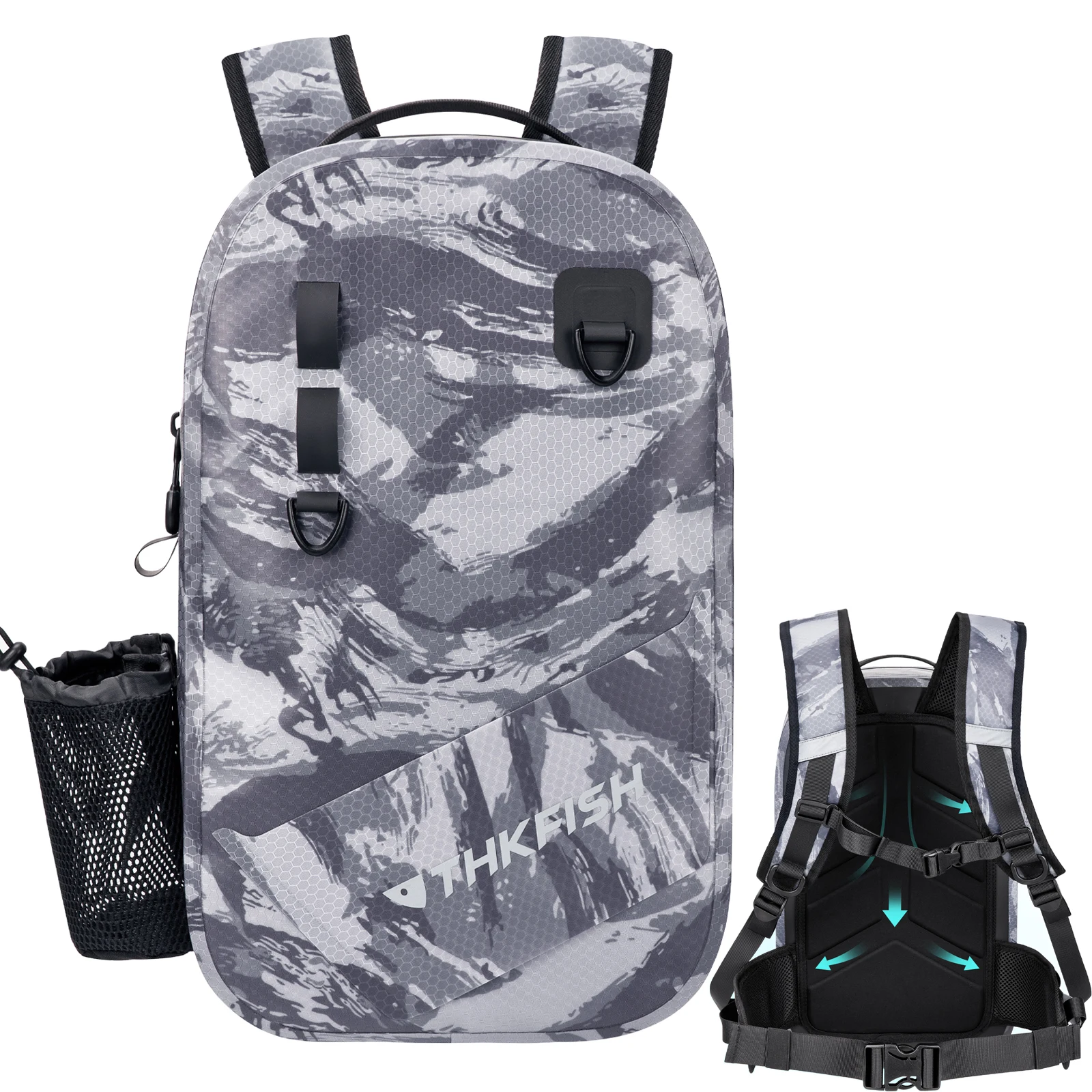

THKFISH Fishing Tackle Backpack Waterproof Big Capacity Fishing Shoulder Bag Men Fly Fishing Backpacks Outdoor Hiking Bags