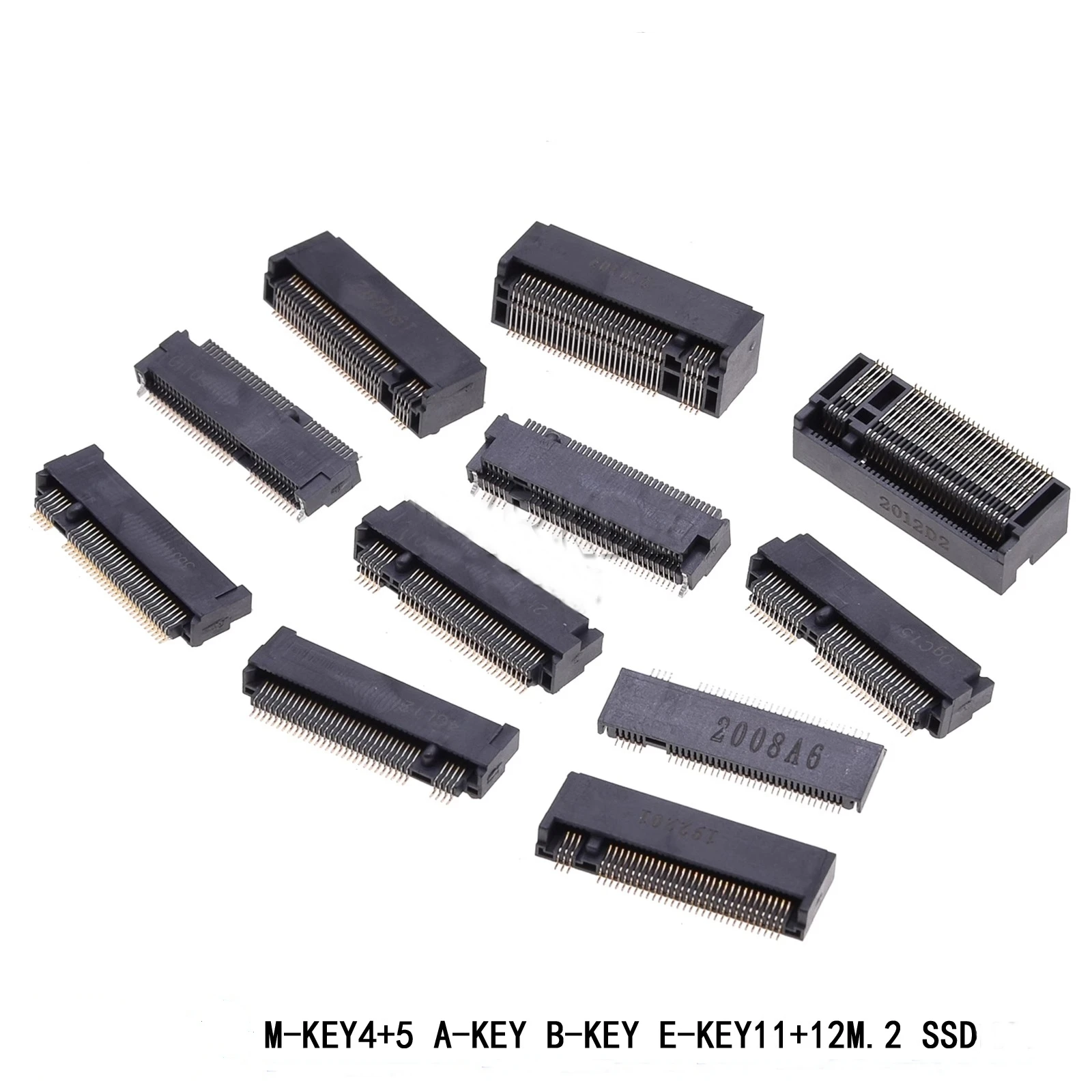 2PCS M.2 NGFF Connector 67Pin SSD Interface Socket H=3.2/4.2/4.8/6.7/8.5mm for Solid State Drive Adapter